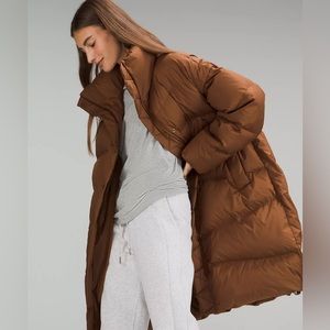 Lululemon Long Oversized Down Jacket with zip off sleeves
